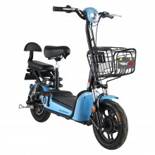 Bicicleta electrica ELEGANT, 250W, Autonomie 35 km, Viteza maxima 25 km/h, Albastru
