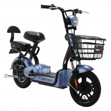 Bicicleta electrica ECOTECH, 250W, Autonomie 35 km, Viteza maxima 25 km/h, Albastru