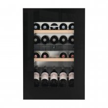 Vitrina pentru vin Liebherr EWTgb 1683, 104 l, LED, Tip Open, SoftSystem, Telescopic Rails, clasa G, Negru