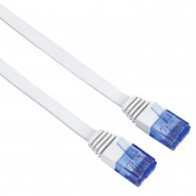 Cablu CAT-6, UTP, Plat, alb, 5 m