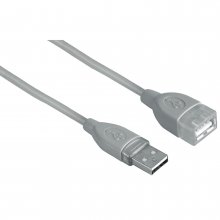 Cablu prelungitor USB 2.0, ecranat, gri, 0.50 m