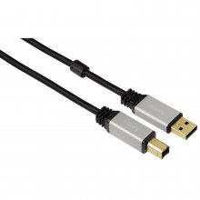 Cablu USB 2.0, metal, placat cu aur 24K, dublu ecranat, 1.80 m