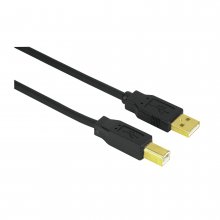 Cablu USB 2.0, placat cu aur, negru, 1.80 m