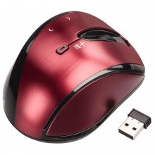 Mouse Compact Wireless Cuvio, 2.4 GHz, rosu