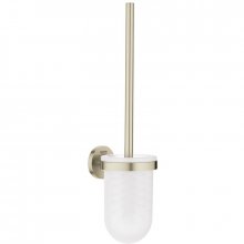 Perie WC Grohe Essentials 40374EN1, suport perie, fixare ascunsa, sticla, metal, mat, Nickel