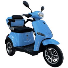 Tricicleta electrica RBD A-KLASS, 800 W, 25 km/h, autonomie 35-45 km, fara permis, Albastru