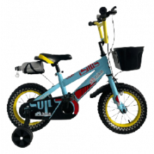 Bicicleta RDB ASC-871, 18 Inch, Cu roti ajutatoare, Sticla pentru apa, Albastru/Galben