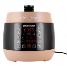 Multicooker sub presiune Daewoo Ultraline DPC900C, 900 W, 5 L, 7 niveluri de presiune, 10 programe de gatire, display LED, Crem