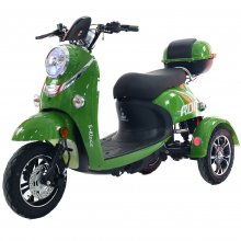 Tricicleta electrica RDB E-KLASS, 800 W, 25 km/h, autonomie 50 km, fara permis, Verde