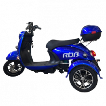 Tricicleta electrica RDB E-KLASS, 800 W, 25 km/h, autonomie 50 km, fara permis, Albastru