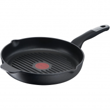 Tigaie grill Tefal Unlimited E2294074, 26 cm, Thermo-Signal, Thermo-Fusion, Invelis antiaderent, Negru