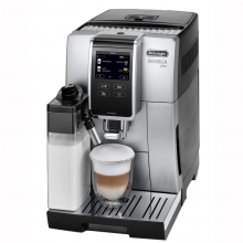 Espressor automat DeLonghi Dinamica Plus ECAM 370.85.SB, 1450 W, 1.8 L, 19 bar, Rasnita cu 13 setari, Functie My coffee, Coffee Link App, Negru/Argintiu