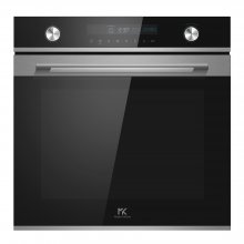 Cuptor multifunctional Master Kitchen MKO 1307ED-MPBK, 72 l, Autocuratare pirolitica, Display Touch, 13 functii de gatire, Sticla neagra