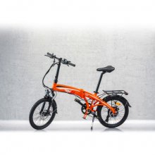 Bicicleta electrica RKS TNT5, 250W, Autonomie 35 km, Viteza maxima 25 km/h, Portocaliu