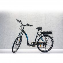 Bicicleta electrica E-MOB 13, Viteza maxima 25 km/h, Li-Ion, 36 V,  Negru/Gri