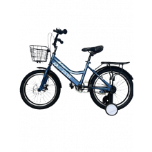 Bicicleta copii RDB LASTUNUL, roata 16 inch, cadru otel, roti ajutatoare, Albastru
