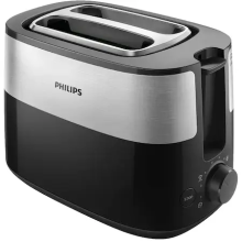 Prajitor de paine Philips HD2516/90, 830 W, 2 felii, fante variabile, functie dezghetare si incalzire, grilaj incalzire integrat, 8 trepte, Negru