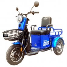 Tricicleta electrica RDB Sinoe, 500 W, 25 km/h, 2 locuri, 48V 20 aH, Autonomie 35-45 km/h, fara permis, Albastru