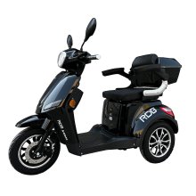 Tricicleta electrica RBD A-KLASS, 800 W, 25 km/h, autonomie 35-45 km, fara permis, Negru